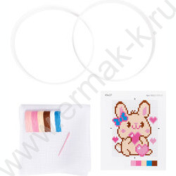 Набор д/творчества Вышивка  Зайчишка с сердечком (с пяльцами) | Фото 2