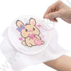 Набор д/творчества Вышивка  Зайчишка с сердечком (с пяльцами) | Фото 3