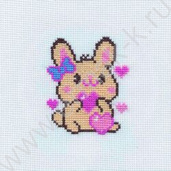 Набор д/творчества Вышивка  Зайчишка с сердечком (с пяльцами) | Фото 4