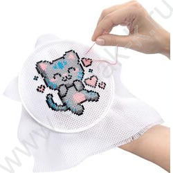 Набор д/творчества Вышивка  Счастливый котик (с пяльцами) | Фото 3