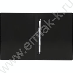 Папка с бок.пруж.скоросшивателем черная /пластик 0,5мм | Фото 3