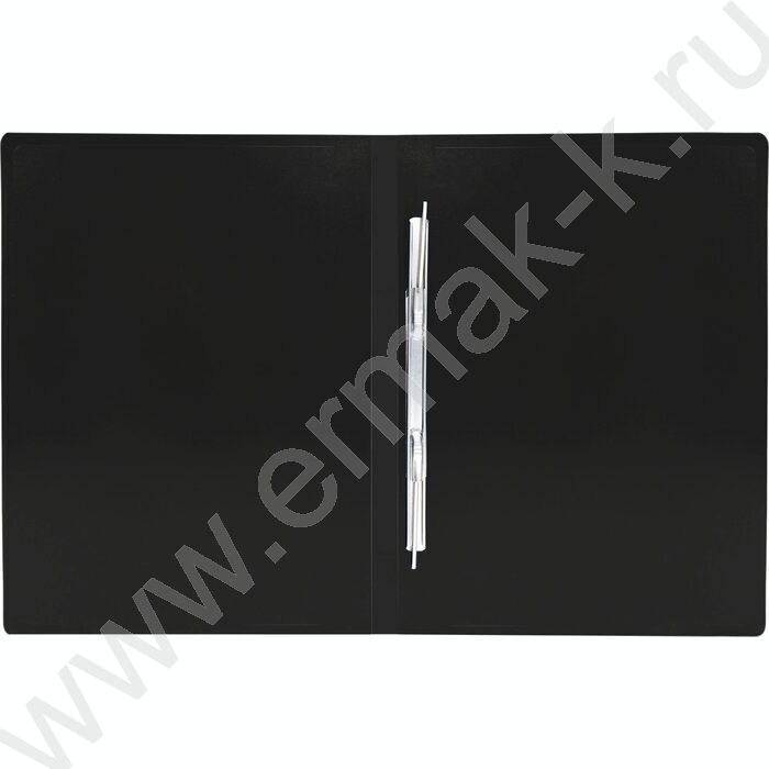 Папка с бок.пруж.скоросшивателем черная /пластик 0,5мм | Фото 3