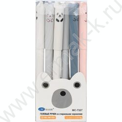 Ручка гелевая со стираемыми чернилами синяя 0,5мм Животные/цветной корпус под soft /ассорти/, фи | Фото 3