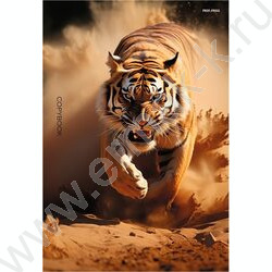 Тетрадь 120л А4 клетка/кольца "Тигр в пустыне" | Фото 2