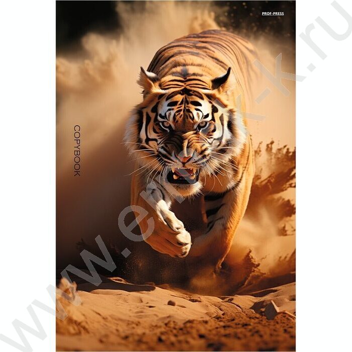 Тетрадь 120л А4 клетка/кольца "Тигр в пустыне" | Фото 2