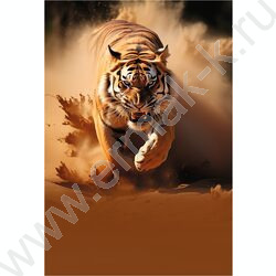 Тетрадь 120л А4 клетка/кольца "Тигр в пустыне" | Фото 4