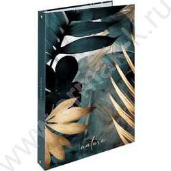 Тетрадь 120л А4 клетка/кольца "Тропические листья-5" | Фото 1