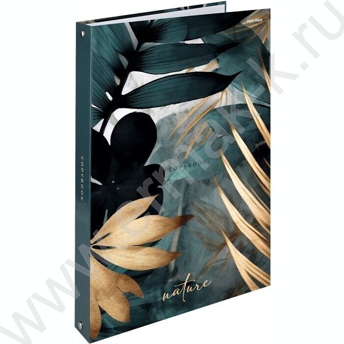 Тетрадь 120л А4 клетка/кольца "Тропические листья-5" | Фото 1