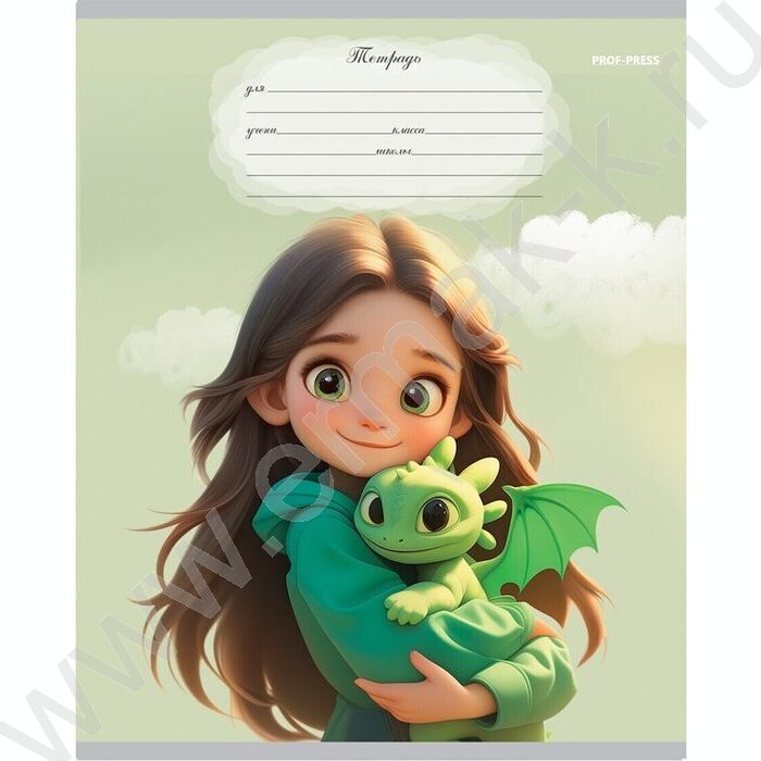 Тетрадь  12л линейка косая "Маленькие драконы" 5видов | Фото 5