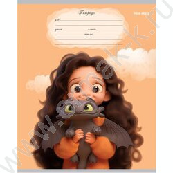 Тетрадь  12л линейка косая "Маленькие драконы" 5видов | Фото 6