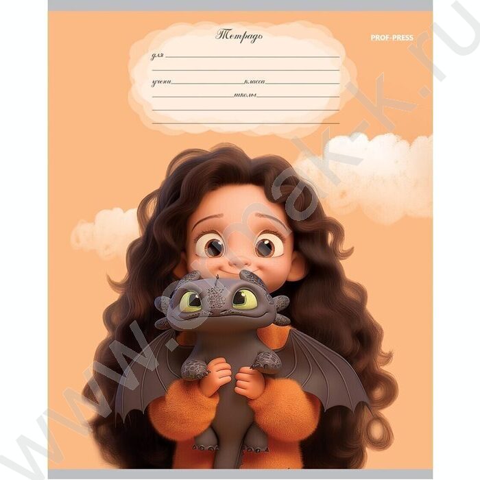 Тетрадь  12л линейка косая "Маленькие драконы" 5видов | Фото 6