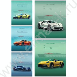 Тетрадь  12л линейка косая "Разные автомобили-12" 5видов | Фото 1