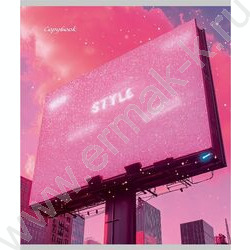 Тетрадь  48л клетка "Город в розовом цвете" /глиттер/ ассорти | Фото 4