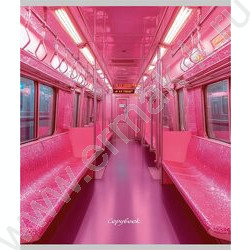 Тетрадь  48л клетка "Город в розовом цвете" /глиттер/ ассорти | Фото 5