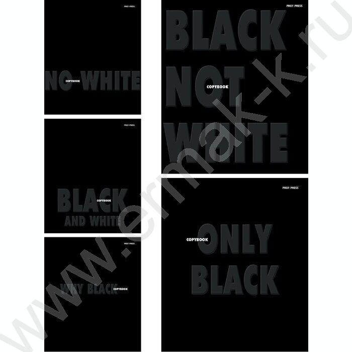 Тетрадь  48л клетка "No white" /мат.лам/выб.лак/ 5видов | Фото 1