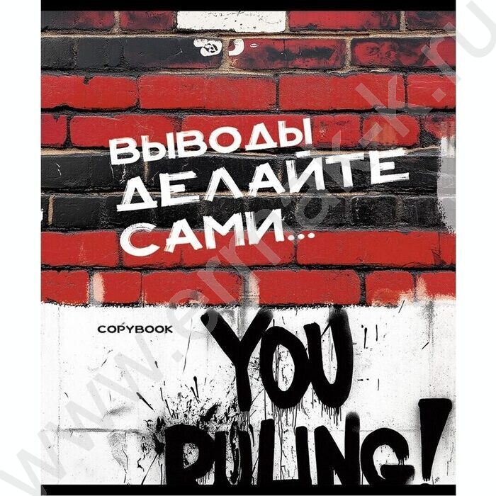 Тетрадь  48л клетка "Граффити с красным" /мат.лам/выб.лак/ 5видов | Фото 3
