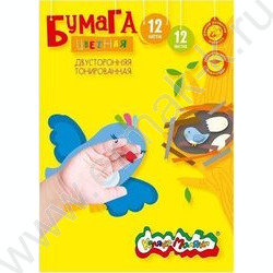 Бумага цв. двухсторонняя тонир  А4 12л/12цв | Фото 1