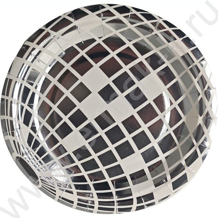 Тарелка бумажная 18см/6шт Диско | Фото 1