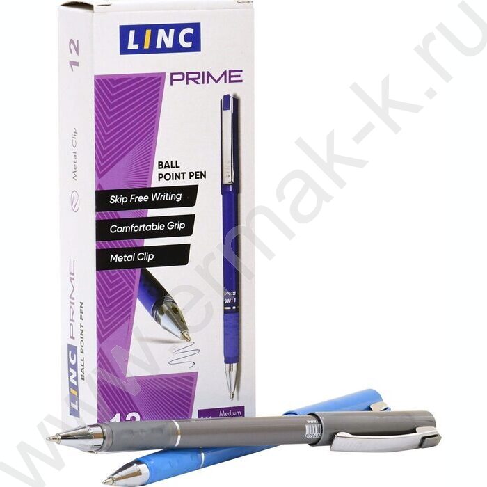 Ручка шар Prime синяя 1мм /резин.держатель/ /круглый корпус /ассорти | Фото 4