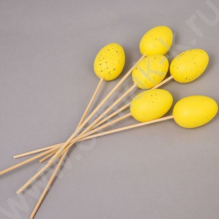 Яйца пасхальные на палочке 5см 6 шт/уп | Фото 1