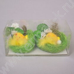 Цыплята пушистые в гнезде 15*7см 2 шт/уп | Фото 2