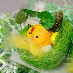 Цыплята пушистые в гнезде 15*7см 2 шт/уп | Фото 3