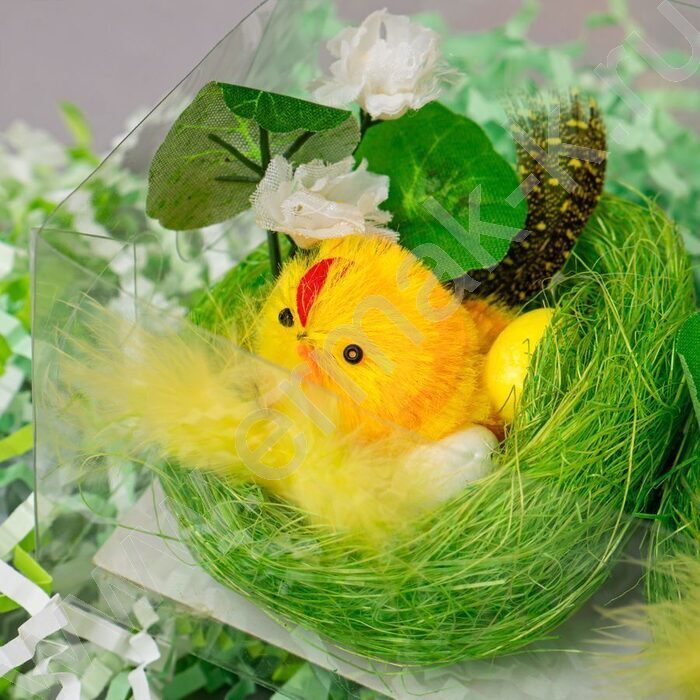 Цыплята пушистые в гнезде 15*7см 2 шт/уп | Фото 3