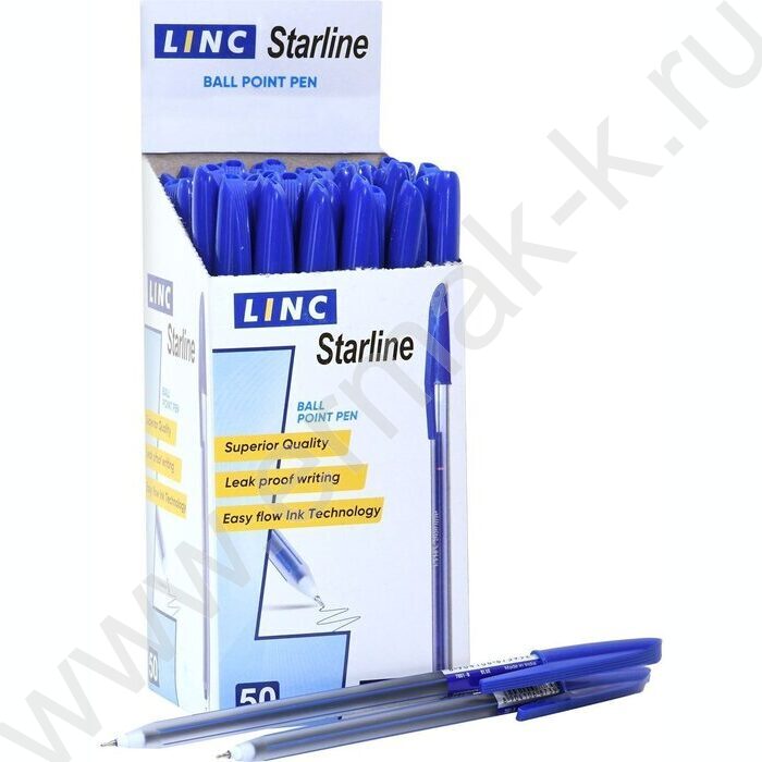 Ручка шар StarLine синяя 0,6мм /шестигранпый корпус | Фото 5
