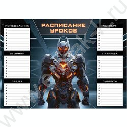 Расписание уроков А4 Огненный робот /выб.Уф-лак/ | Фото 1