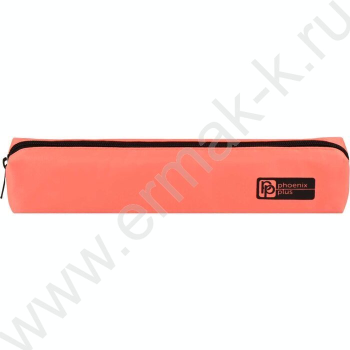 Пенал школьный полиэстер молния "Розовый с чёрным" шелкография | Фото 3