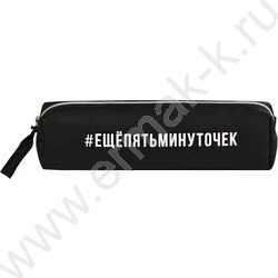 Пенал школьный искусственная кожа молния "Фразы с характером" шелкография | Фото 2