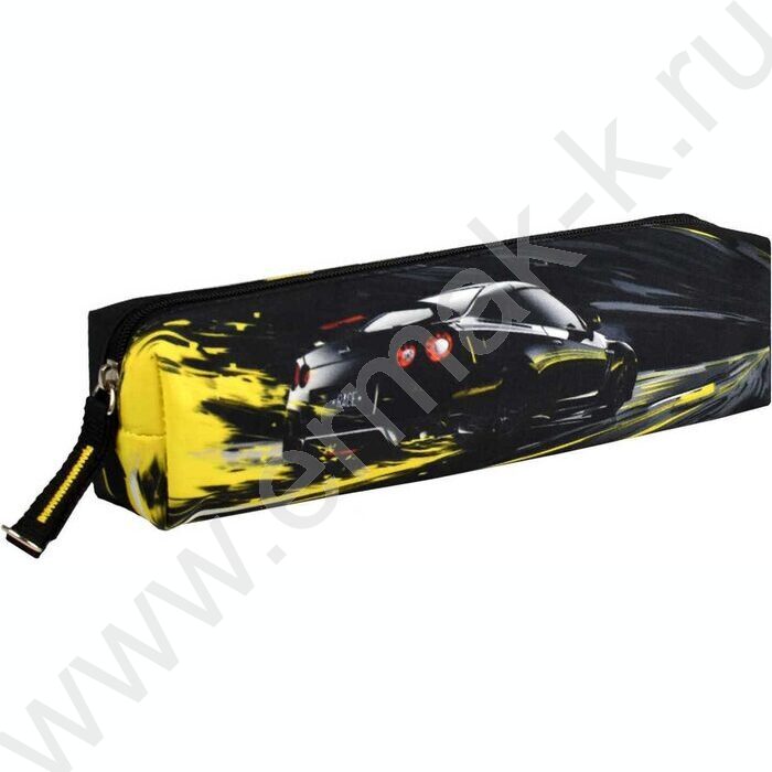 Пенал школьный микрофибра на ПВХ-основе молния "Лазерный болид" | Фото 1