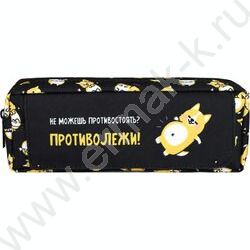 Пенал школьный полиэстер молния "Корги отдыхает" | Фото 2