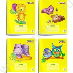 Тетрадь  12л клетка "Первая тетрадь" /лак/ 4вида | Фото 1