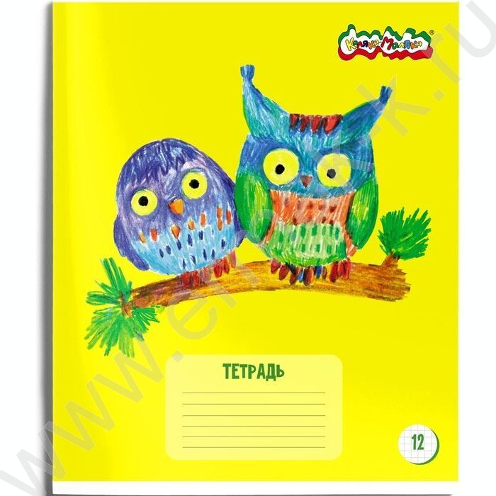 Тетрадь  12л клетка "Первая тетрадь" /лак/ 4вида | Фото 5