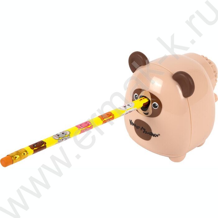 Точилка механическая 1отв. пластик/с контейнером/ "Мишка" /ассорти | Фото 3