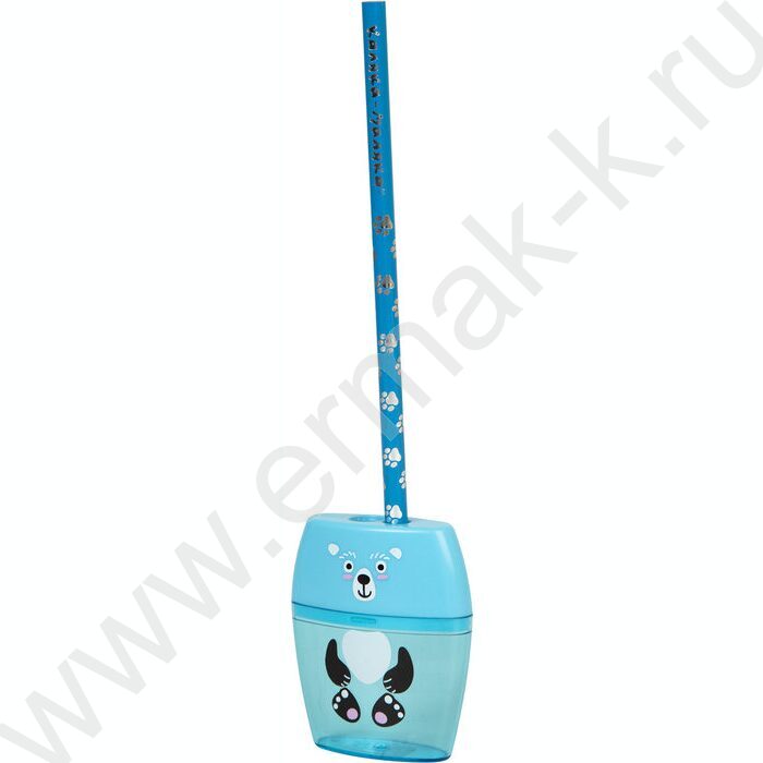 Точилка 2отв. пластик /с контейнером /ассорти | Фото 3