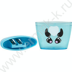 Точилка 2отв. пластик /с контейнером /ассорти | Фото 4