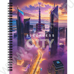 Тетрадь  48л клетка/спираль "Буквы города" /мел. карт., ВД-лак /4 вида | Фото 2