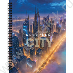 Тетрадь  48л клетка/спираль "Буквы города" /мел. карт., ВД-лак /4 вида | Фото 5