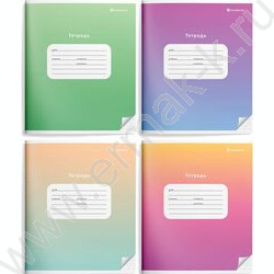 Тетрадь  12л линейка косая "Градиент" /лак/ 4вида | Фото 1