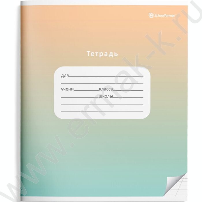 Тетрадь  12л линейка косая "Градиент" /лак/ 4вида | Фото 3