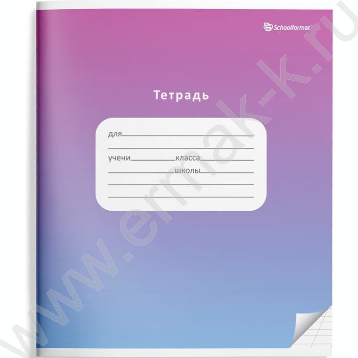 Тетрадь  12л линейка косая "Градиент" /лак/ 4вида | Фото 4