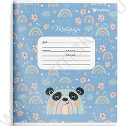 Тетрадь  24л клетка "Нежные зверята" /лак/ 4вида | Фото 4