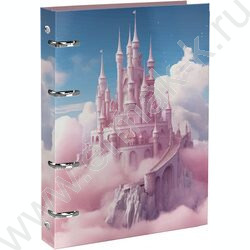 Тетрадь 120л А5+ клетка/кольца "Магические облака" /тв.обл., гл.лам. /4вида | Фото 1