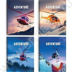 Тетрадь  48л А5+ клетка/спираль "Вперед в неизвестность"  /мел. карт., лак /ассорти | Фото 1