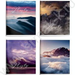 Тетрадь  48л А5+ линейка "Живописные горы" /мел. карт., спл. лак /4вида | Фото 1