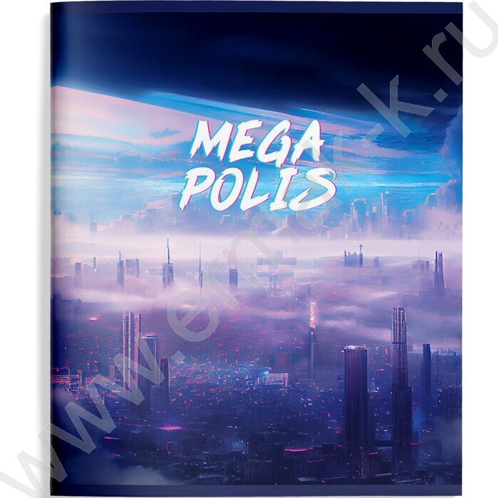 Тетрадь  48л А5+ линейка "Неоновый город" /мел. карт., лак /4вида | Фото 2