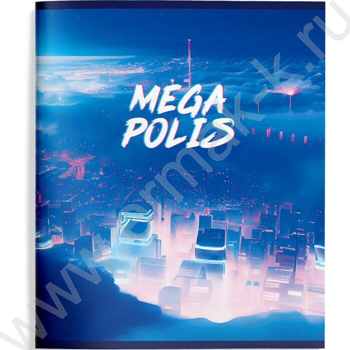 Тетрадь  48л А5+ линейка "Неоновый город" /мел. карт., лак /4вида | Фото 3