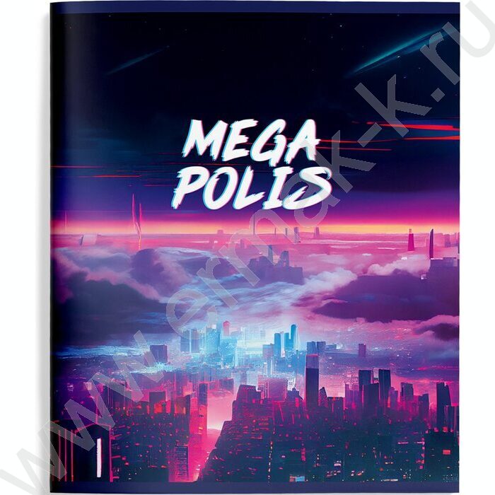 Тетрадь  48л А5+ линейка "Неоновый город" /мел. карт., лак /4вида | Фото 4